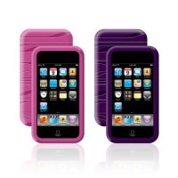 Belkin Sonic Wave Silikon-Sleeve for iPod touch (2nd Gen), Pink/Purple (F8Z367EAPKP-2)